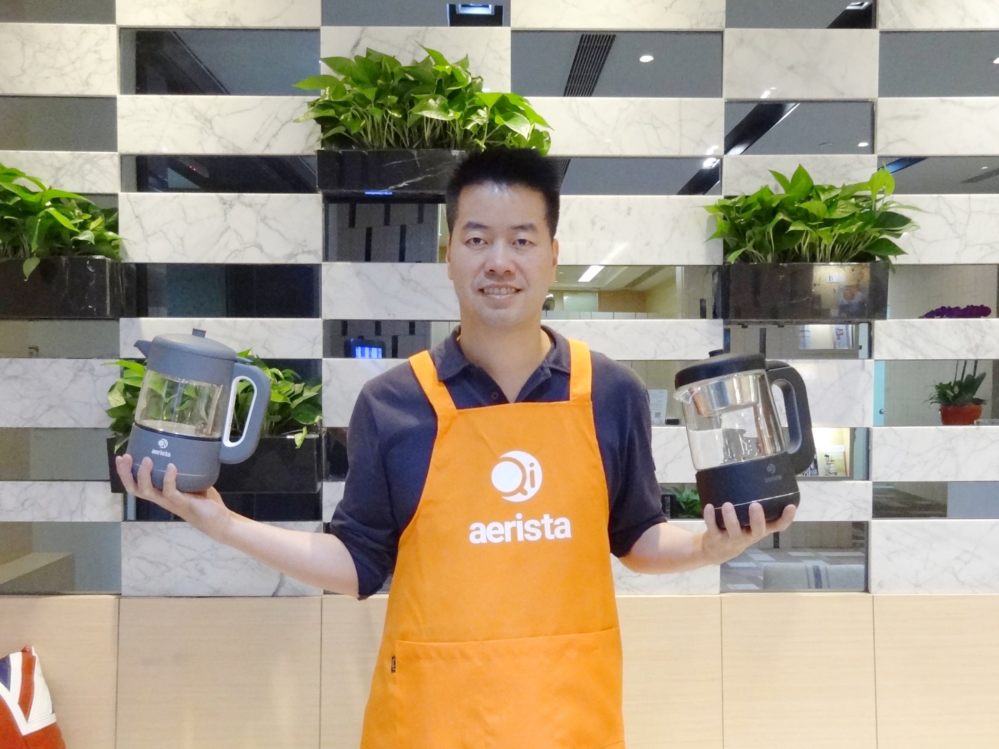 Qi Aerista Smart Tea Brewer and Rick Ha